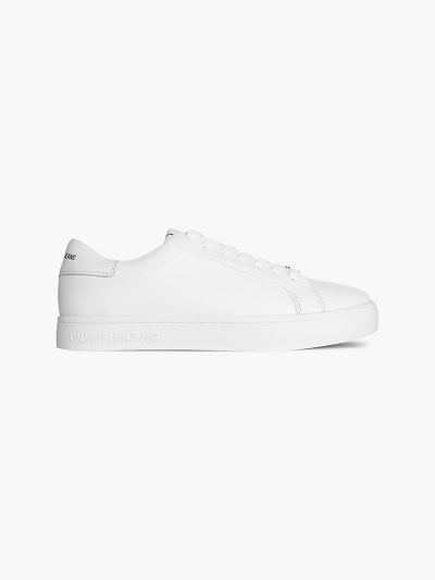Calvin Klein Cipők HU562721 | Calvin Klein Bőr Férfi Sportcipő Világos Fehér